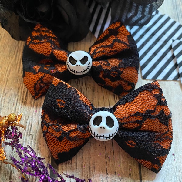 Jack Skellington Hair Bow Etsy