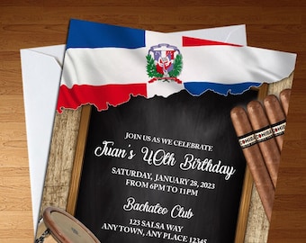 Dominican Party - Hispanic Party - Dominican Invite - Bachateo Invite - Birthday Invitation - Digital Invite - Digital Download - Bachatear