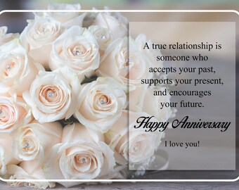 Anniversary Card - I love you card - Card for wife - Romantic Card - Digital Card - Printable File - Anniversary