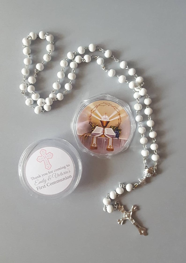 Rosary favor first communion favors baptism favors etsy