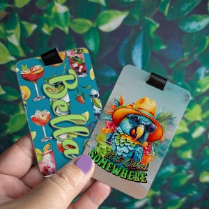 Personalized Aluminum Luggage Tag: Girls Trip, Cruise, Travel Gift