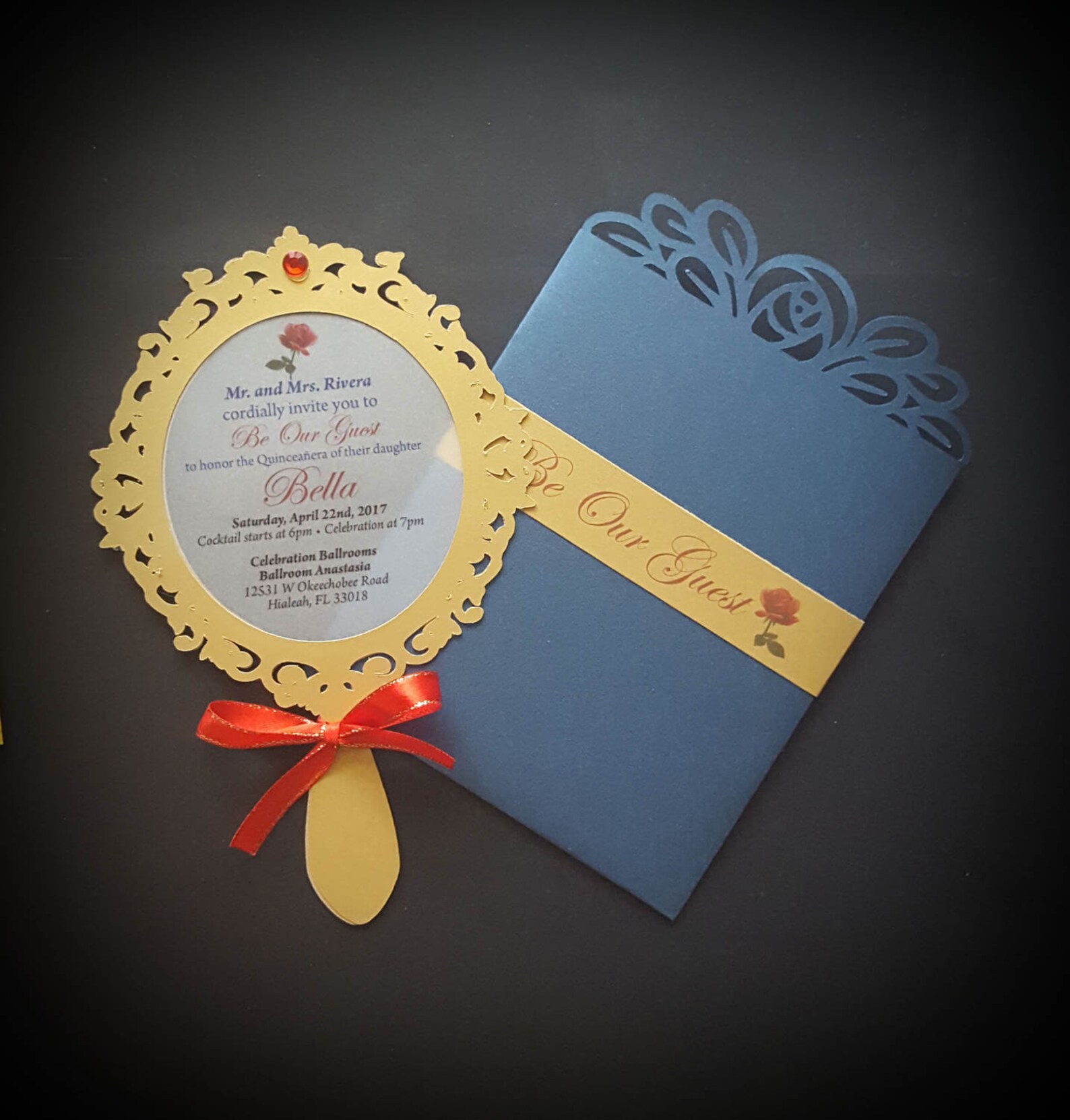 Mirror Invitation Wedding Invitation Princess Invite Etsy
