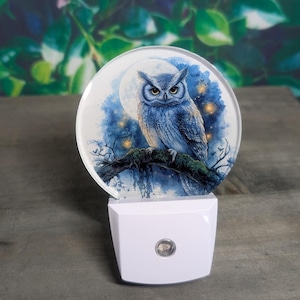 Owl Bathroom Decor - Owl Nightlight - Owl Decor - Nursery Nightlight - Room Decor - Sensor Light - Night Owl Decor - Nightlight - Owl Light