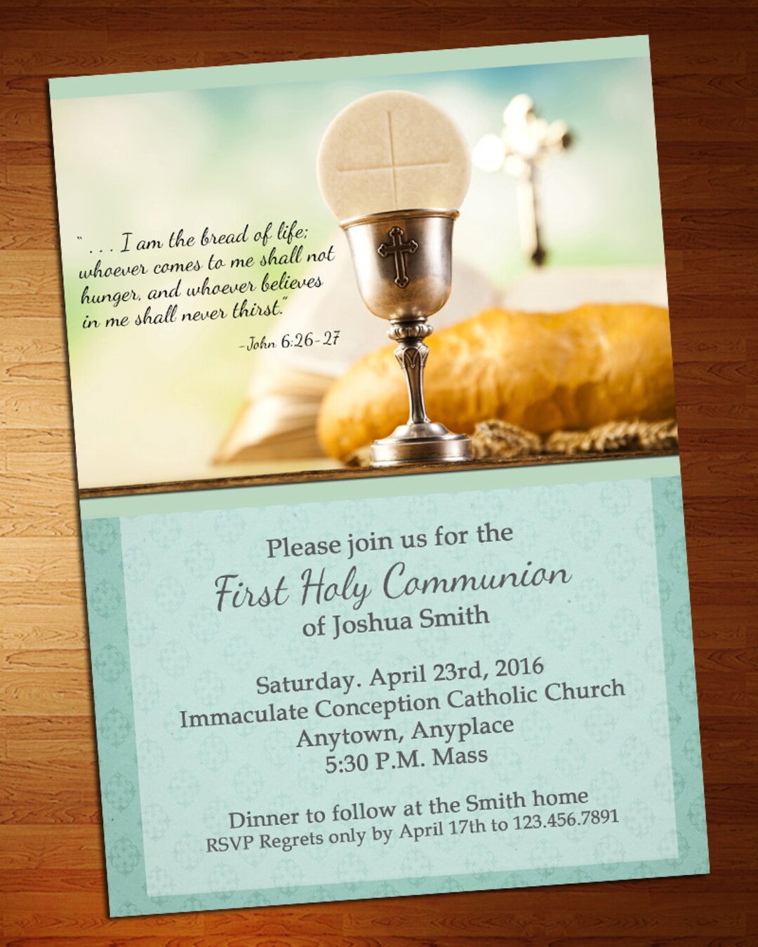 My First Communion Invitation Boy First Communion Invite Etsy