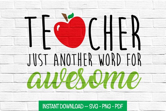 Download Teacher Svg Iron On Decal Awesome Teacher Svg School Svg Etsy