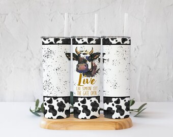 Cow Print - Cow Tumbler - Heifer Print - Sublimation Design - 20oz Skinny Tumbler Wraps Templates - Seamless Wrap - Summer - Funny Cow Cup