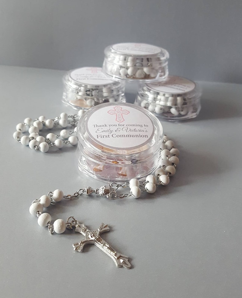 Rosary favor first communion favors baptism favors etsy