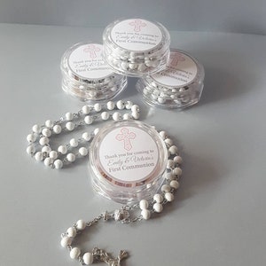 Communion Favor - First Communion Favors - Baptism Favor - Religious Party Favor - Rosary Favors for Confirmation - Christening Favor - 12ct