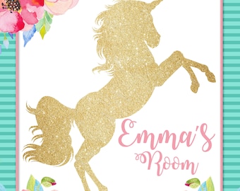 Unicorn Sign - Customized Unicorn - Unicorn Frame - Unicorn Decor - Girls Room Decor - Unicorn Room - Personalized Unicorn - Unicorn Print