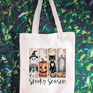 Halloween Candy Bag - Trick or Treat Tote - Cute Halloween Bag for Kids - Reusable Pumpkin Candy Sack - Spooky Treat Bag