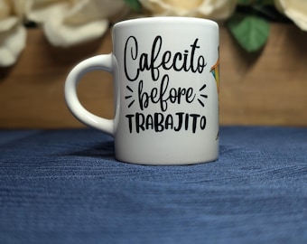 3オンス キューバコーヒーマグ – ミニエスプレッソカップ – 伝統的なCafecito Taza – キューバエスプレッソ用の小さなセラミックコーヒーカップ – Colada – Cortadito