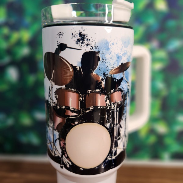 40oz Drum Tumbler - Drummer Gift - Ik zit in een band - Drum Cadeau voor mannen - Gepersonaliseerde Drummer Cup - Custom Drum Cup - Cadeau voor hem - Herbruikbaar