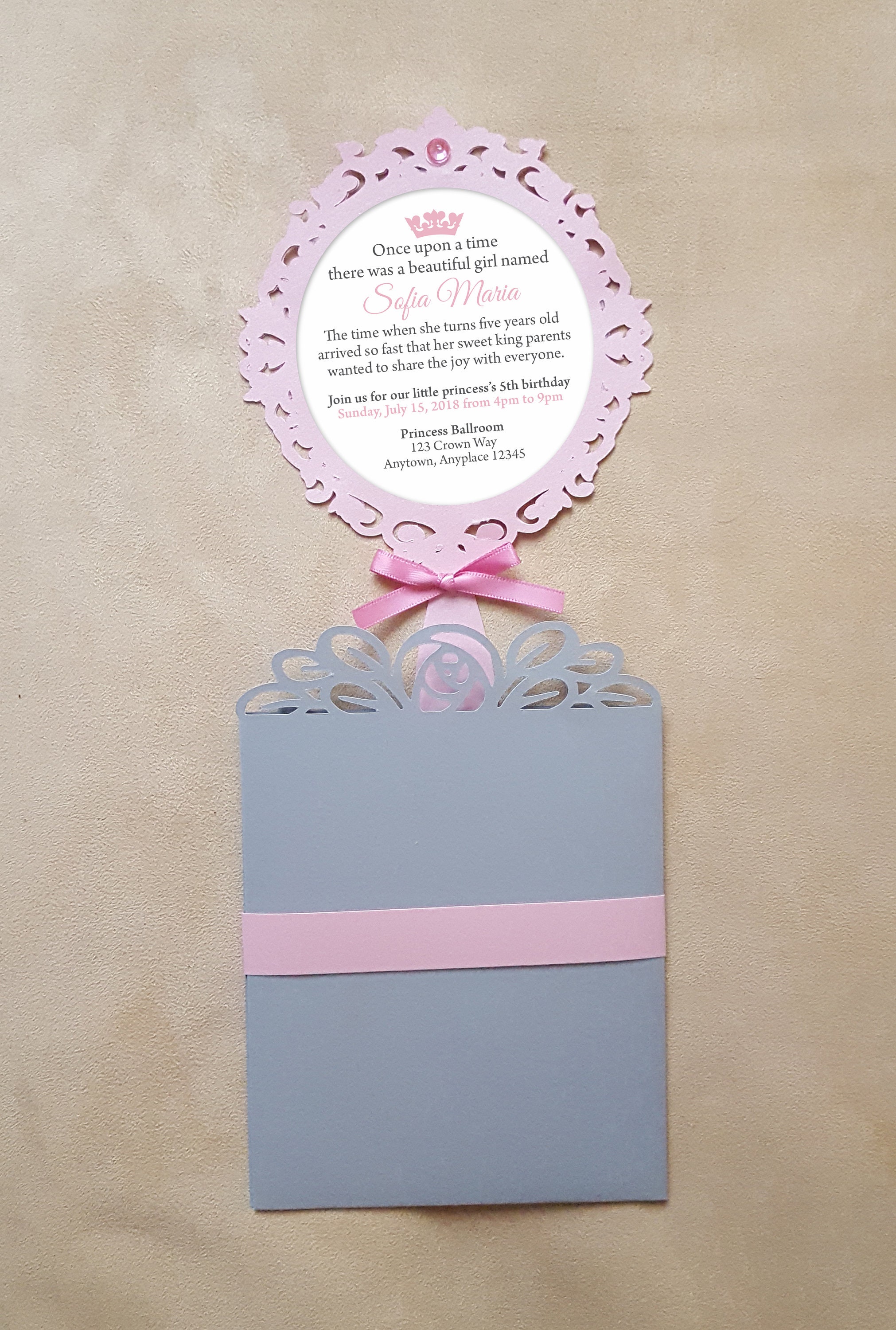 Mirror Invitation Wedding Invitation Princess Invite Etsy