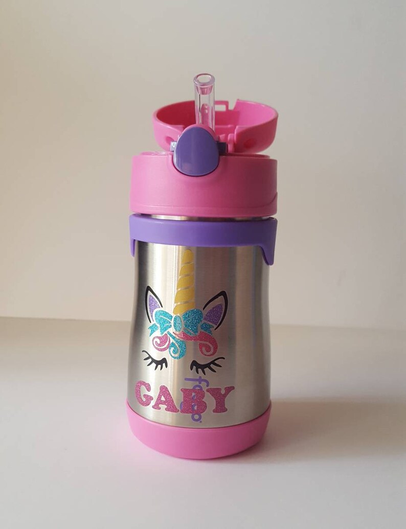Personalized Water Bottle Unicorn Cup Thermos Bottle Etsy