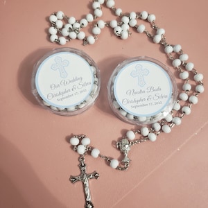 Rosary Favor - Wedding Favors - Religious Party Favors - Rosary Favors for Wedding - Holy Matrimony Rosary Favor - Marriage Sacrament - 12ct