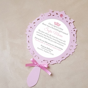 Mirror Invitation - Wedding Invitation - Princess Invite - Sweet Sixteen - Quinceanera Invite - Princess Party - Mirror Invite - 10ct.