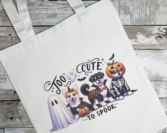 Cute Halloween Bag for Kids - Halloween Candy Bag - Trick or Treat Tote - Reusable Pumpkin Candy Sack - Spooky Treat Bag