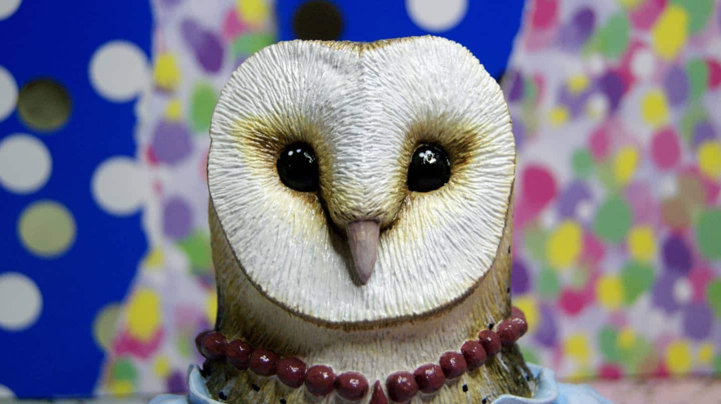 Barn Owl Clay Sculpture Collectable Gift