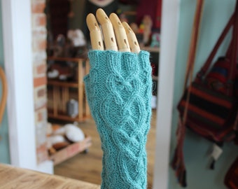 Celtic Style 100% Alpaca Fingerless gloves