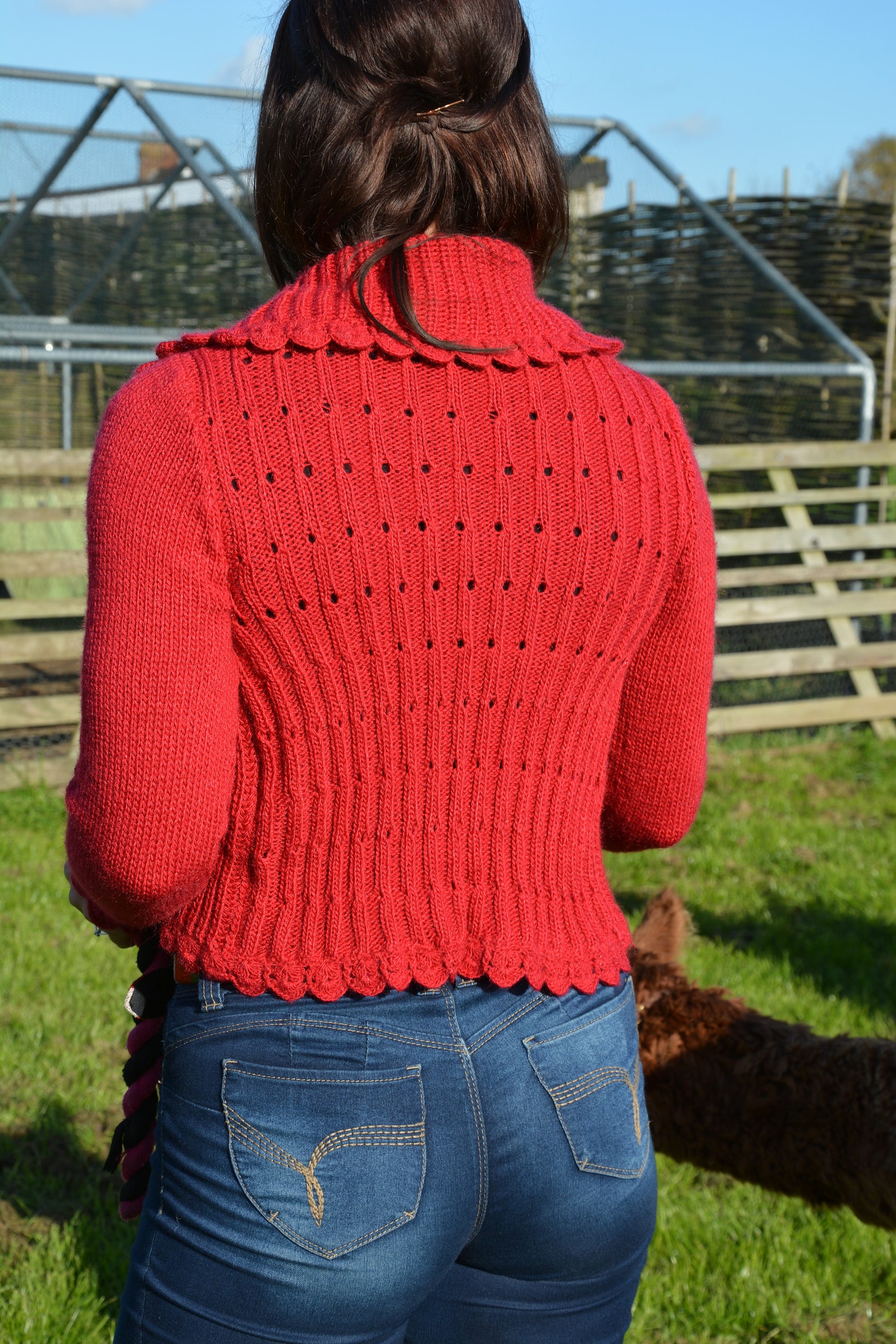Cardigan Tricoté Main Helen McCabe - Coton Lavande - Taille M - Neuf Avec étiquettes