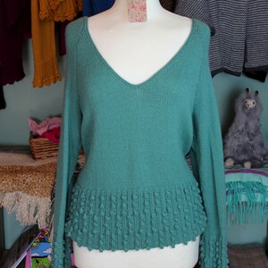 Beautiful 100% Alpaca Turquoise Jumper