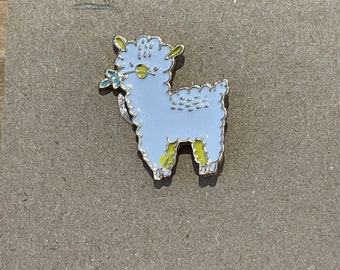Fluffy Alpaca Pin Badge