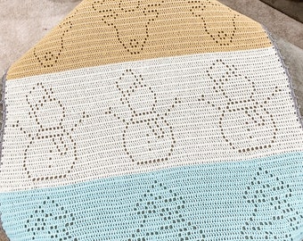 Winter Blanket Bundle | Filet Crochet Blanket Pattern | Baby Blanket Crochet Pattern | Filet Blanket | Filet Crochet Pattern | Winter Theme