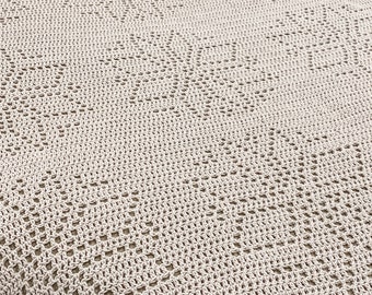 Lumi Blanket | Filet Crochet Blanket Pattern | Baby Blanket Crochet Pattern | Filet Blanket | Filet Crochet Pattern | Nordic Snowflake