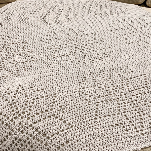 Lumi Blanket | Filet Crochet Blanket Pattern | Baby Blanket Crochet Pattern | Filet Blanket | Filet Crochet Pattern | Nordic Snowflake