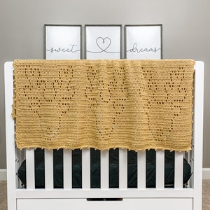 Rudy Blanket | Filet Crochet Blanket Pattern | Baby Blanket Crochet Pattern | Filet Blanket | Filet Crochet Pattern | Reindeer | Christmas