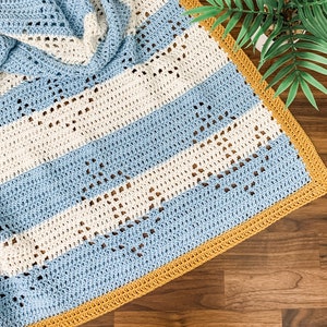 Filet Crochet Blanket Pattern | Baby Blanket Crochet Pattern | Filet Crochet Pattern | Nautical Crochet Blanket | Crochet Anchor Pattern