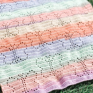 Vanessa Blanket Filet Crochet Blanket Pattern Baby Blanket Crochet Pattern Filet Blanket Filet Crochet Pattern Butterflies Gift image 2