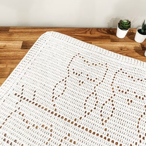 Archie Blanket | Filet Crochet Blanket Pattern | Baby Blanket Crochet Pattern | Filet Blanket | Crochet Pattern | Owls | Woodland Animals