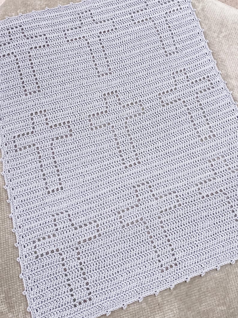 Cross Crochet Blanket Pattern | Easy Filet Crochet Afghan Patterns | Christian Baby Blanket | Crochet Cross Blanket | Crochet Prayer Blanket image 1