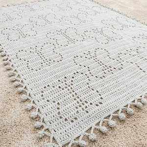 Vanessa Blanket Filet Crochet Blanket Pattern Baby Blanket Crochet Pattern Filet Blanket Filet Crochet Pattern Butterflies Gift image 3