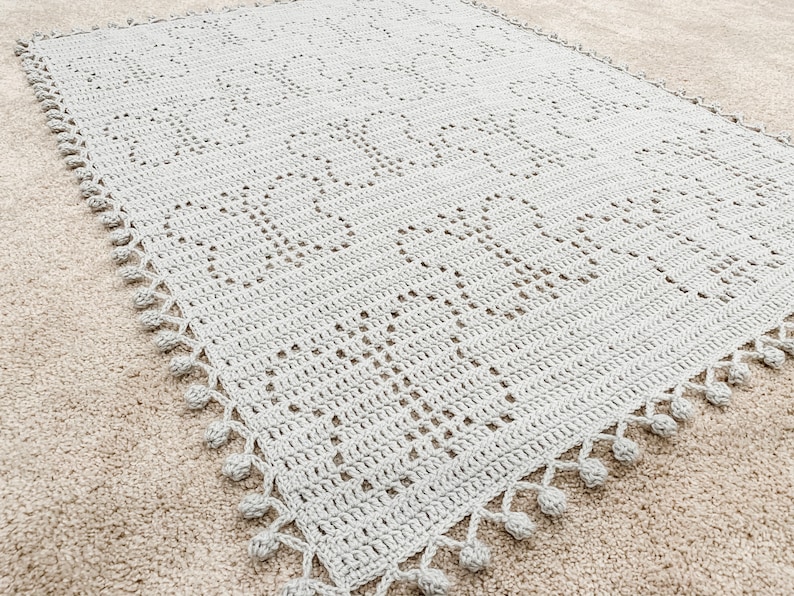 Vanessa Blanket Filet Crochet Blanket Pattern Baby Blanket Crochet Pattern Filet Blanket Filet Crochet Pattern Butterflies Gift image 3