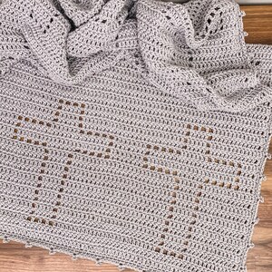 Cross Crochet Blanket Pattern | Easy Filet Crochet Afghan Patterns | Christian Baby Blanket | Crochet Cross Blanket | Crochet Prayer Blanket image 3