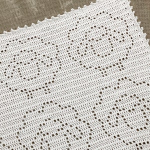 Juno Blanket | Filet Crochet Blanket Pattern | Baby Blanket Crochet Pattern | Filet Blanket | Filet Crochet Pattern | Sheep | Animals | Farm