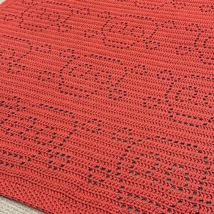Filet Crochet Blanket Pattern | Skull Crochet Blanket | Baby Blanket Crochet Pattern | Halloween Crochet Blanket Pattern | Hector Blanket