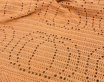 Filet Crochet Blanket Pattern | Baby Blanket Crochet Pattern | Crochet Pumpkin Pattern | Halloween Crochet Blanket Pattern | Jack Blanket