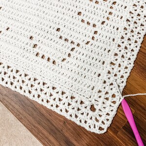 Angel Blanket | Filet Crochet Blanket Pattern | Baby Blanket Crochet Pattern | Filet Blanket | Filet Crochet Pattern | Angel Wings | Gift image 3