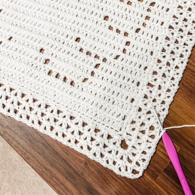 Angel Blanket | Filet Crochet Blanket Pattern | Baby Blanket Crochet Pattern | Filet Blanket | Filet Crochet Pattern | Angel Wings | Gift image 3