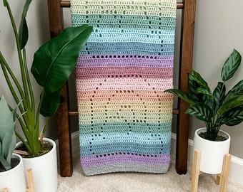 Crochet Baby Blanket Pattern | Filet Crochet Baby Blanket Crochet Pattern | Easy Crochet Pattern for Beginner | Crochet Pattern Baby Blanket