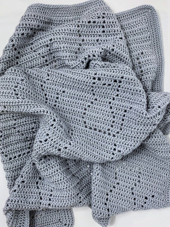 Filet Crochet Blanket Pattern Baby Blanket Crochet Pattern Filet