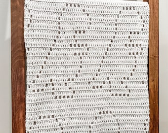 Lexi Blanket | Filet Crochet Blanket Pattern | Baby Blanket Crochet Pattern | Filet Blanket | Filet Crochet Pattern | Dinosaurs | T-Rex