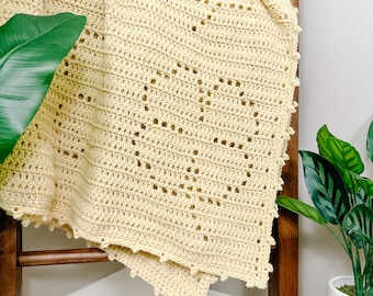 Filet Crochet Baby Blanket Pattern | Easy Crochet Pattern for Beginner | Crochet Clover Pattern | Crochet Shamrock Pattern Blanket