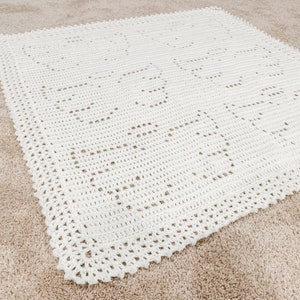 Angel Blanket | Filet Crochet Blanket Pattern | Baby Blanket Crochet Pattern | Filet Blanket | Filet Crochet Pattern | Angel Wings | Gift