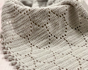 Easy Crochet Blanket Pattern | Baby Blanket Crochet Pattern | Filet Crochet Blanket | Crochet Mermaid Blanket | Crochet Baby Blanket Pattern