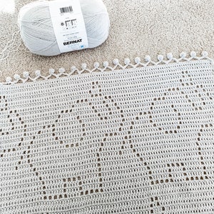 Filet Crochet Blanket Pattern Baby Blanket Crochet Pattern Filet Blanket Filet Crochet Pattern Elephant Animals Penelope Blanket image 4