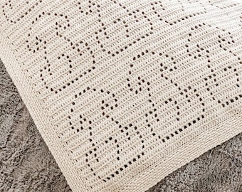 Crochet Dog Pattern | Crochet Baby Blanket Pattern | Animal Pattern | Crochet Afghan Pattern | Dog Crochet Blanket | Dog Baby Blanket